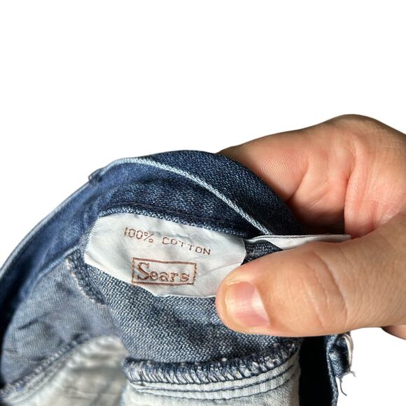 Vintage 90s SEARS Womens jean shorts sz 13/14 - Picture 3 of 4